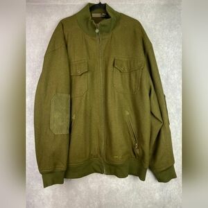 A. Tiziano Military Green Men's Wool Jacket Size 3XL #1